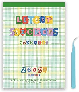ZHIJIANHZ 2600Pcs Magazine Letter Stickers Book for Scrapbook Album, Vintage Ransom Alphabet Stickers for Journaling, Scrapbook Supplies and Book Decor with 40 Sheets Pre-Cut Viny