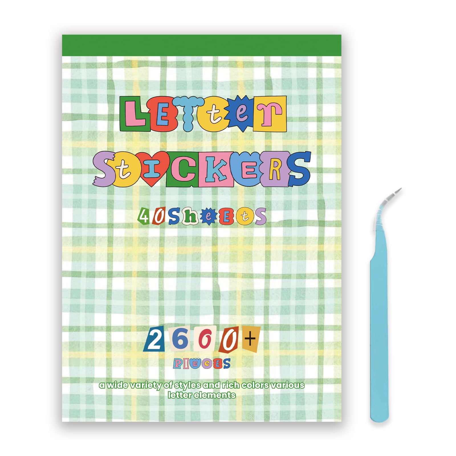 ZHIJIANHZ 2600Pcs Magazine Letter Stickers Book for Scrapbook Album, Vintage Ran