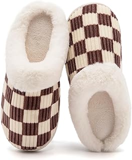 House Slippers for Women & Men Fuzzy Casual Indoor/Outdoor Shoes