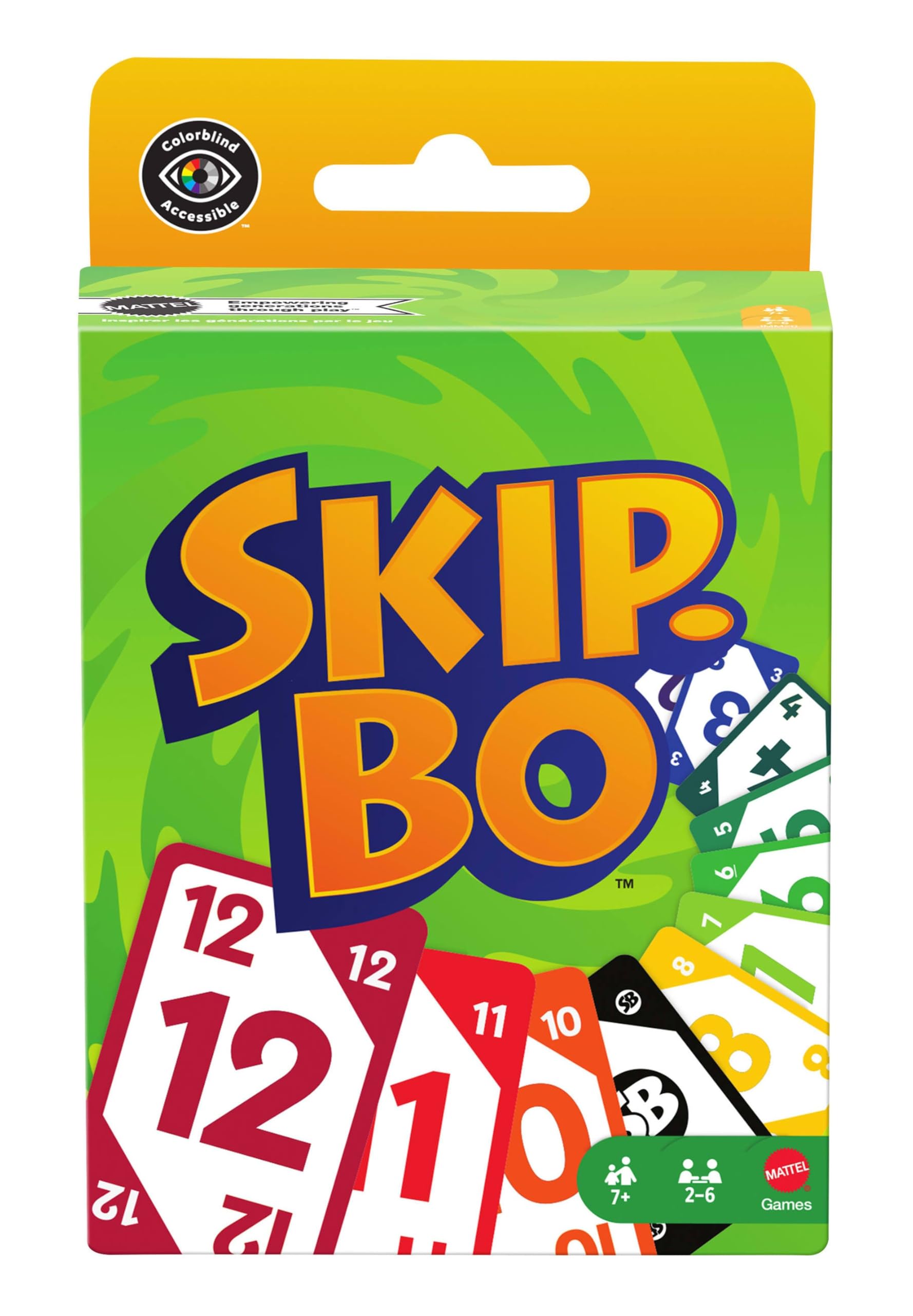Mattel Games Skip-Bo Card Game for Ages 7+, 2-6 Players