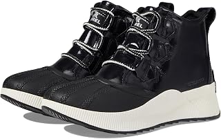 SOREL Women's Out 'N About III Classic Boot — Black, Grill — Waterproof Leather & Suede Winter Boots — Size 7.5