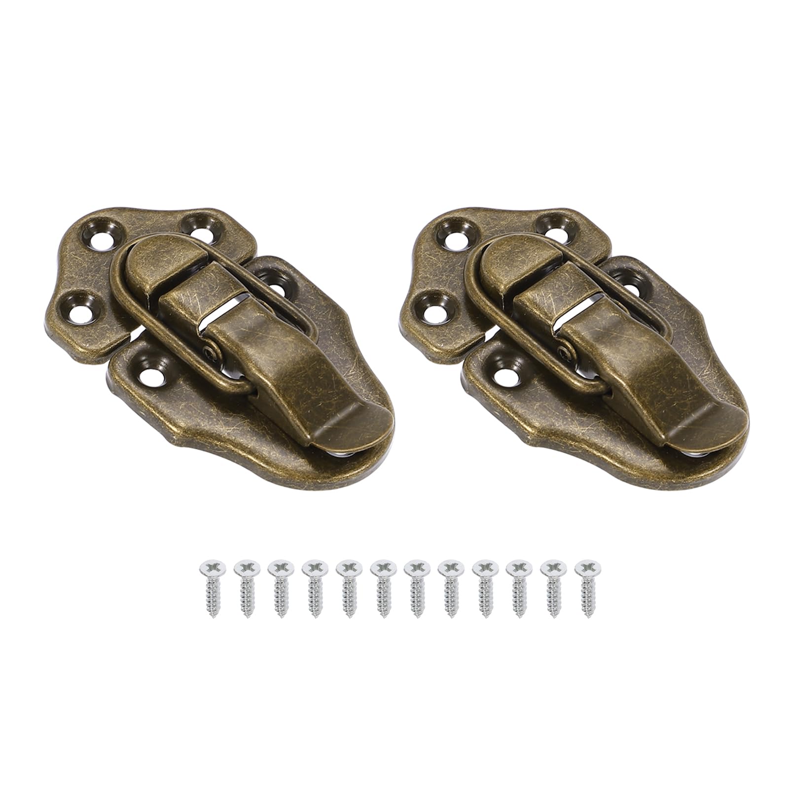Retro Style Toggle Latch 2 Pack Small Vintage Metal Boxes with Screw Mounting fo