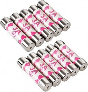 Nartel® BS1362 Fuse Cartridge 3 amp for UK plugs (Pack of 10)