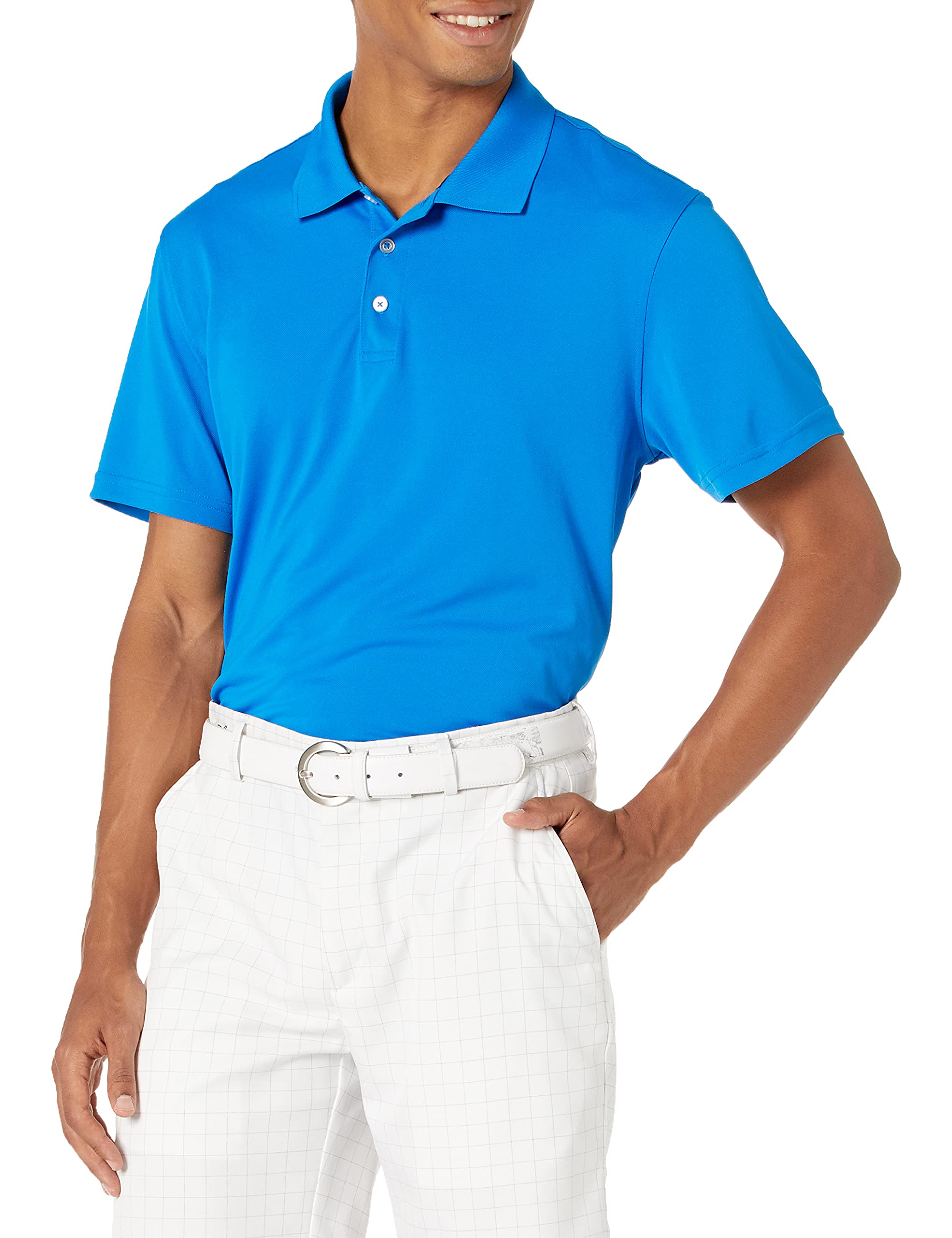 Amazon Essentials Men's Moisture Wicking Golf Polo Shirt, Short Sleeve, Slim-Fit