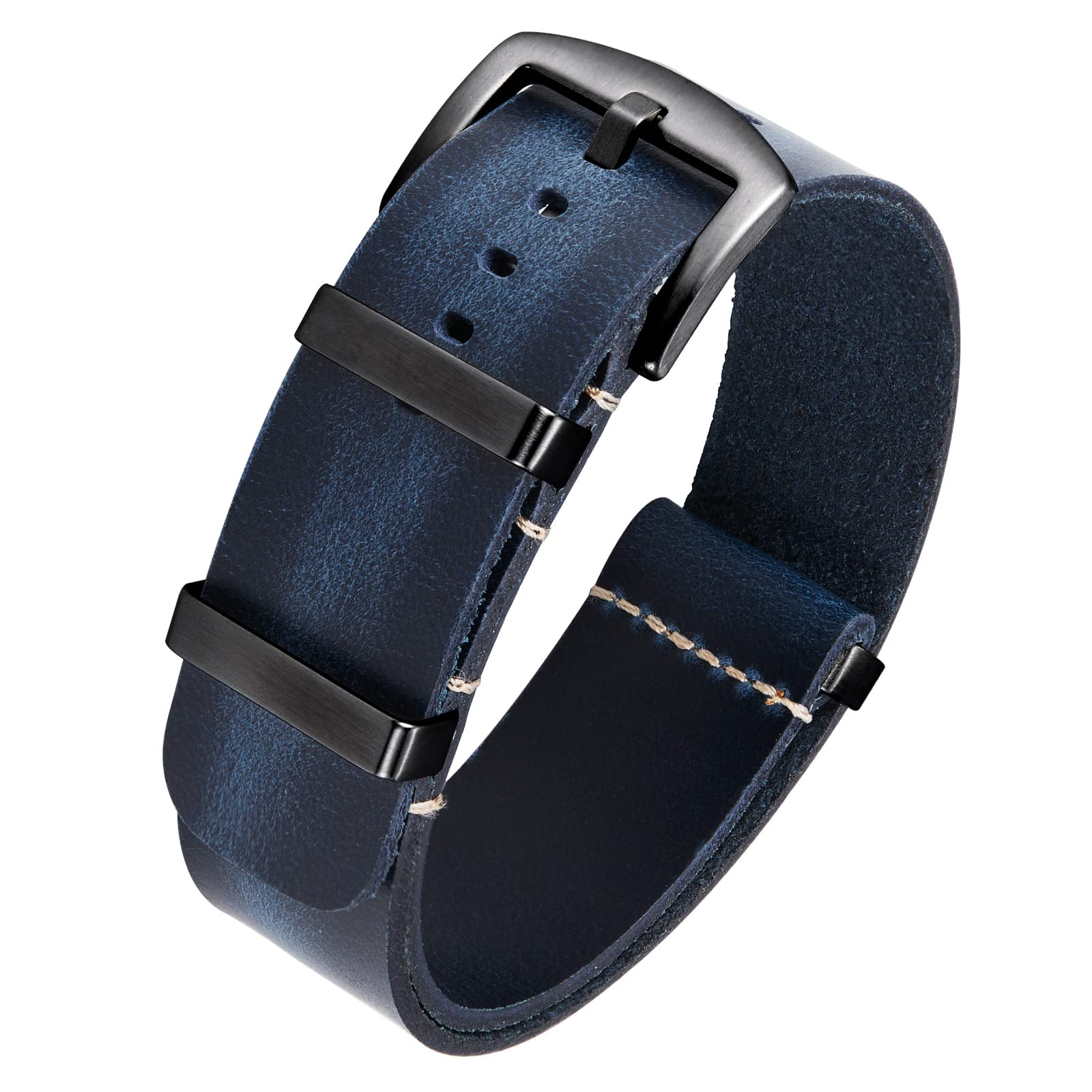 BINLUN Leather Watch Straps Straps for Watches Oiled Leather Crazy Horse 18mm 19