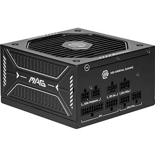 MSI MAG A750GLS PCIE5 Power Supply Unit, 750W, 80 PLUS Gold, ATX 3.1, PCIe 5.1 GPU Support, Native 12V-2x6, Dual-color 12V-2x6 connector, ATX PSU, Embossed Jacket Cables