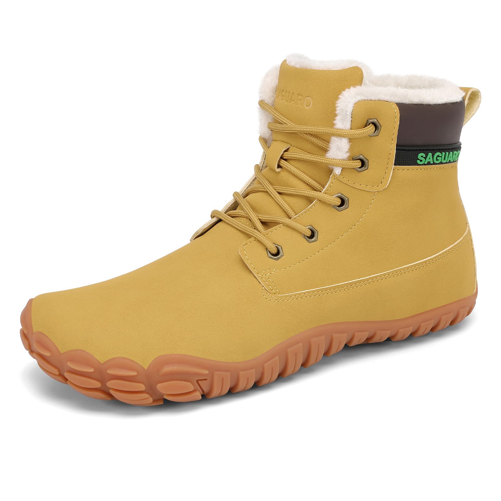 SAGUARO Adult Warm Barefoot Winter Boots, Wide Toe Box Hiking Boots