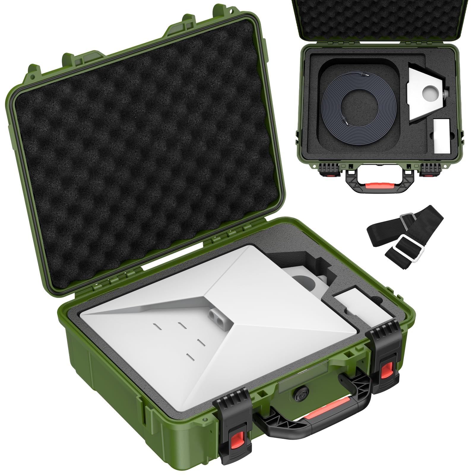 MEKEET Starlink Mini Case, Waterproof Green Starlink Mini Hard Case with Portabl
