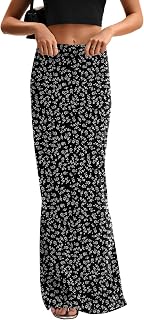 KIFOVEN Women's High Waist Elastic Maxi Skirt
