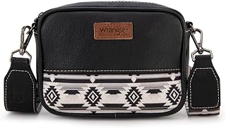Wrangler Small Crossbody Bags for Women Aztec Mini Purses with Guitar Strap