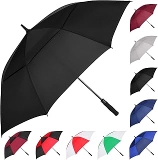 MRTLLOA Extra Large Golf Umbrella,54/62/68/72 Inch Automatic Open Umbrella | Double Canopy Vented Windproof, 210T Pongee Fabric Waterproof , Large Umbrellas for Rain Heavy Duty, Big Umbrella, Oversized