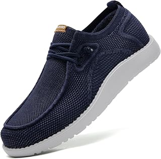 Men Extra Wide Shoes - 4E to 5E Wide Toe Box Shoes for Men XX Wide Width Swollen Feet - Men's Loafers & Slip-ons with Arch Support Insole for Plantar Fasciitis