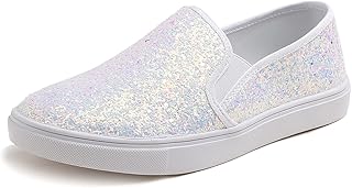 Feversole Women's Fashion Slip-On Trainer Casual Flat Loafers，Skater Pumps Trainers Sneakers Shoes Size 3.5-7