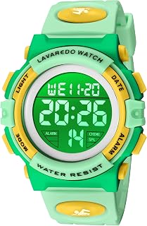 Kids Watch,Boys Watch for 3-15 Year Old Boys,Digital Sport Outdoor Multifunctional Chronograph LED 50 M Waterproof Alarm Calendar Analog Watch for Children with Silicone Band,Kids Gift