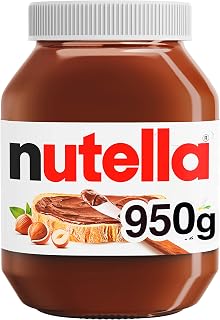 Nutella - Hazelnut and Cocoa Spread, Gluten Free, Preservatives and Hydrogenated Fat, Optimal for Breakfast, 950 g Jar