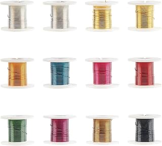 1 Box 30M Round Copper Beading Wire 0.3mm for Threading Bracelets, Necklaces, Beading Jewelry and Crafts, Mixed Colors, 28 Gauge