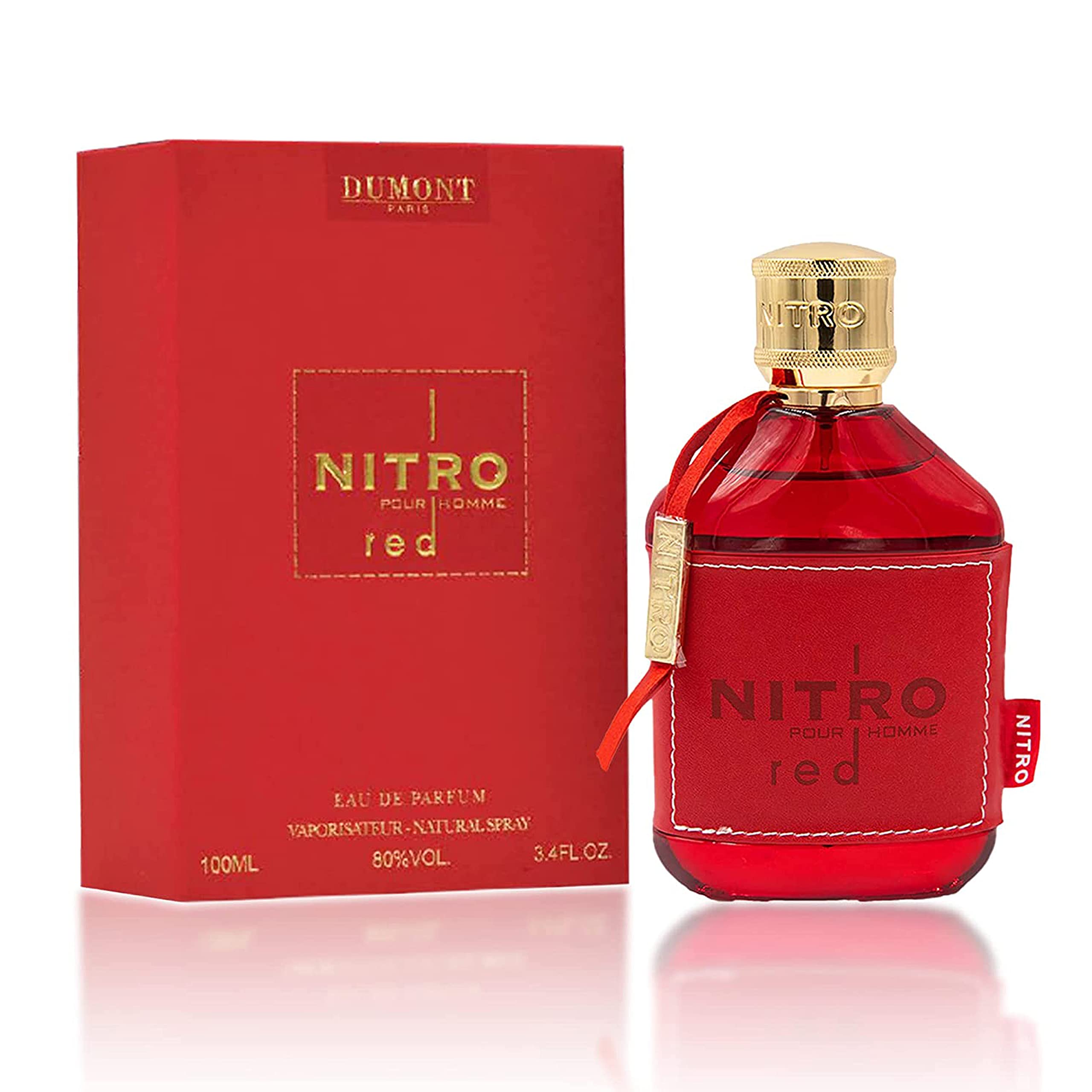 Dumont Nitro Red 3.4 Fl Oz Eau De Parfum for Men – Rich Fruity Woody Floral Frag