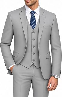 Cooper & Nelson Mens Cooper & Nelson 3 Piece Suits for Men Tuxedo Armrest