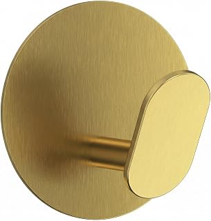 Self Adhesive Coat Towel Hook with Strong Hold and Modern Decorative Design for Daily Home Use (Gold)