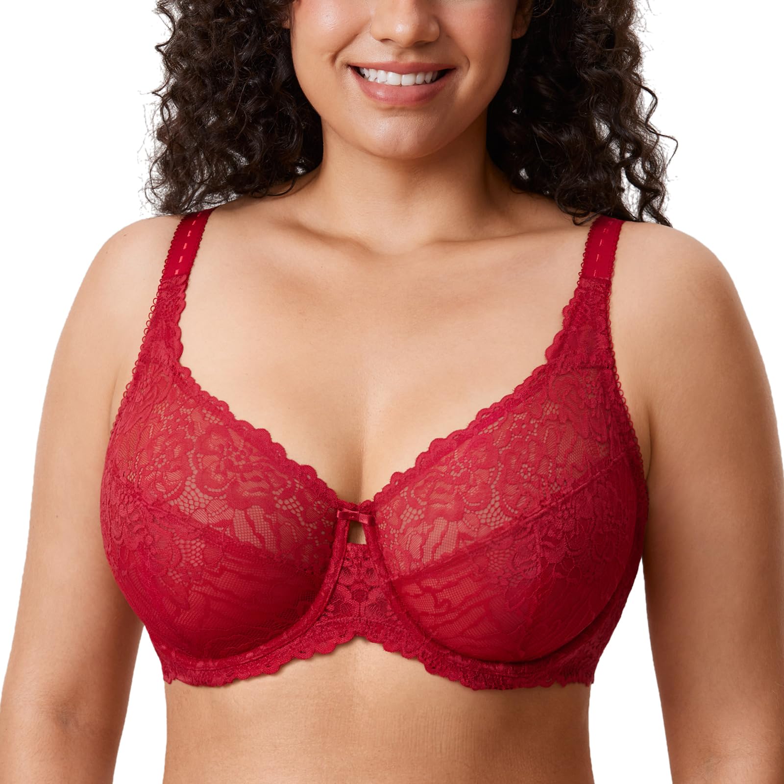 DELIMIRA Plus Size Lace Minimizer Bra
