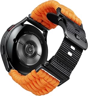 BINLUN Bracelet Montre en Nylon Paracorde Tressé 18mm 20mm 22mm Tissu Sport Bracelets Remplacement pour Montres Connectées Compatible avec Samsung Galaxy/Idéal pour Garmin/Convient pour Huawei