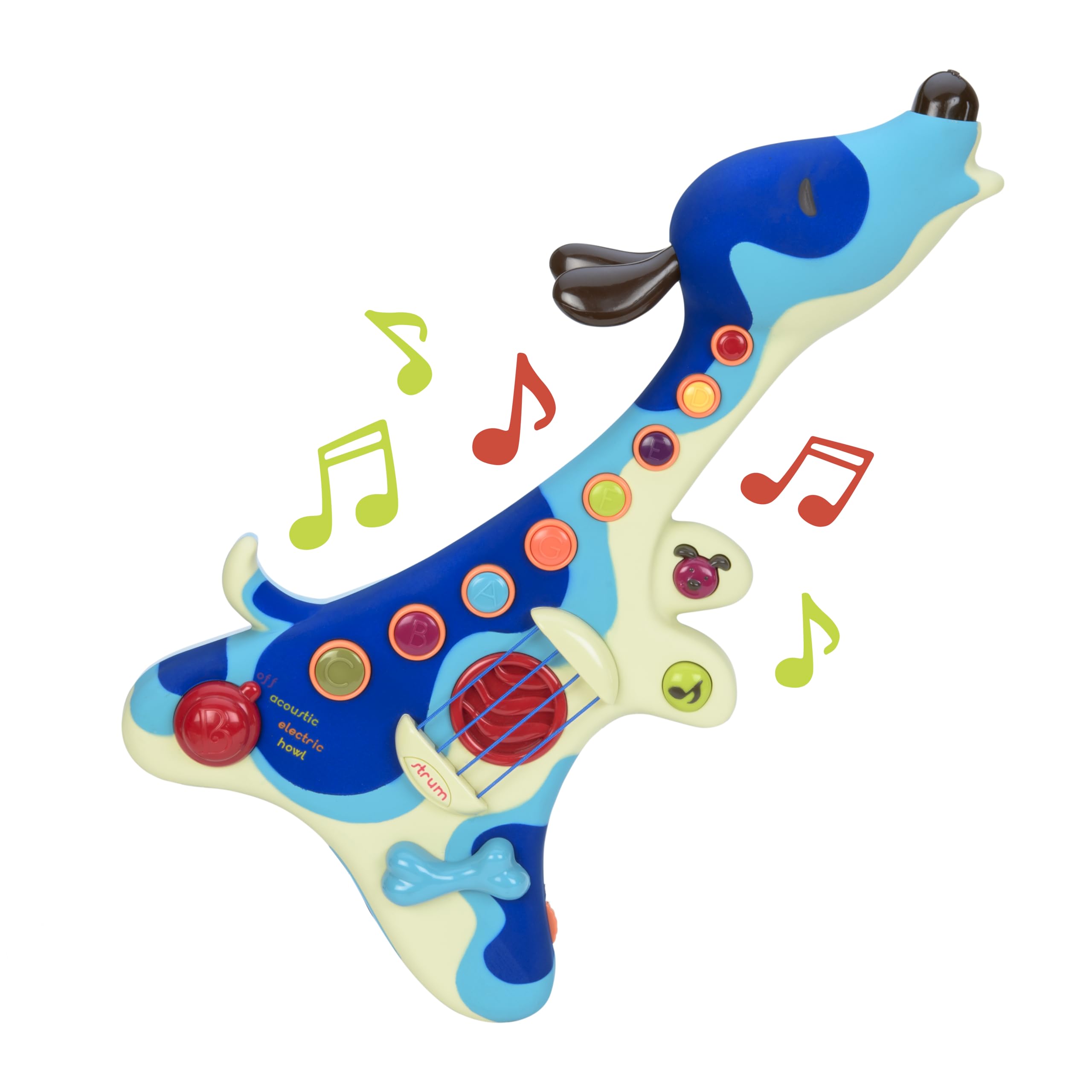 B. toys Woofer Interactive Dog Guitar Musical Toy with 3 Music Modes | Hound dog