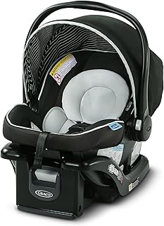 Graco SnugRide Lite LX Infant Car Seat, Studio | Ultra-Lightweight (7.2 lbs), Rear-Facing (4-30lbs, Up to 32in.), 4-Position Adjustable Base, Easy Installation, Safe &amp; Secure