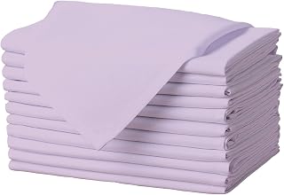 Gee di Moda Gamuza servilletas – 17 x 17 Pulgadas Sólido poliéster Lavable Cena servilletas – Juego de 12 servilletas con Dobladillo Bordes – Ideal para Bodas, Fiestas, Vacaciones Cena y más