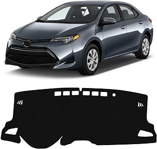KUST Black Dash Cover for Toyota Corolla 2019-2024 2025 2026 (L LE SE XLE XSE), Hatchback(SE XSE) Left Hand Driving Dashboard Cover Non-Slip Polyester Interior Accessories for Corolla Sedan