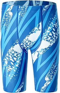 DEVOROPA Boys Swim Jammers Youth Competitive Swim Team Trunks Racing Swimsuit Athletic Swimming Shorts Slim/Standard/Husky