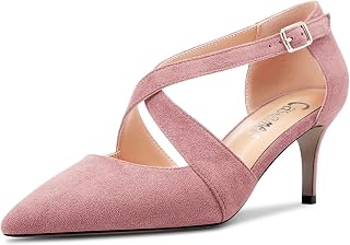 Castamere Women's Half Needle Pointed Heel Pumps Cross Strap Sexy Classic 6.5 cm Heels