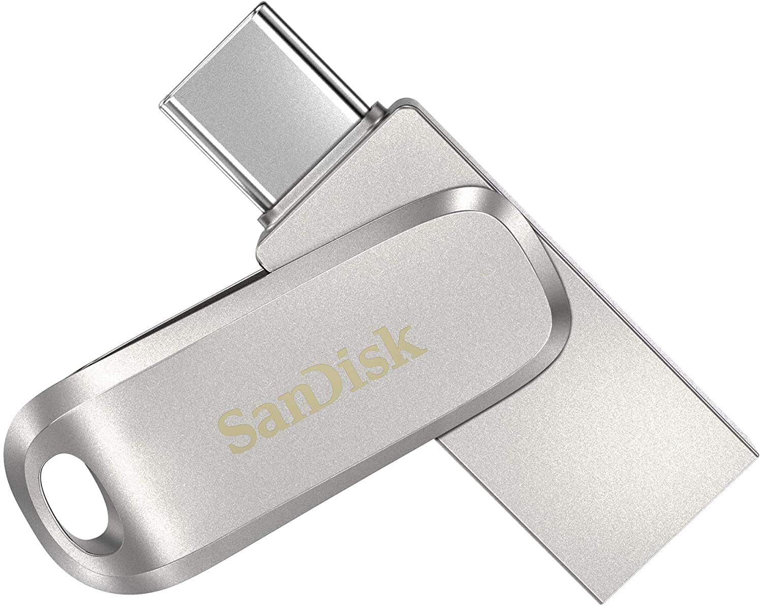 SanDisk 64GB Ultra Dual Drive Luxe USB Type-C - SDDDC4-064G-G46, Sliver | USB Fl