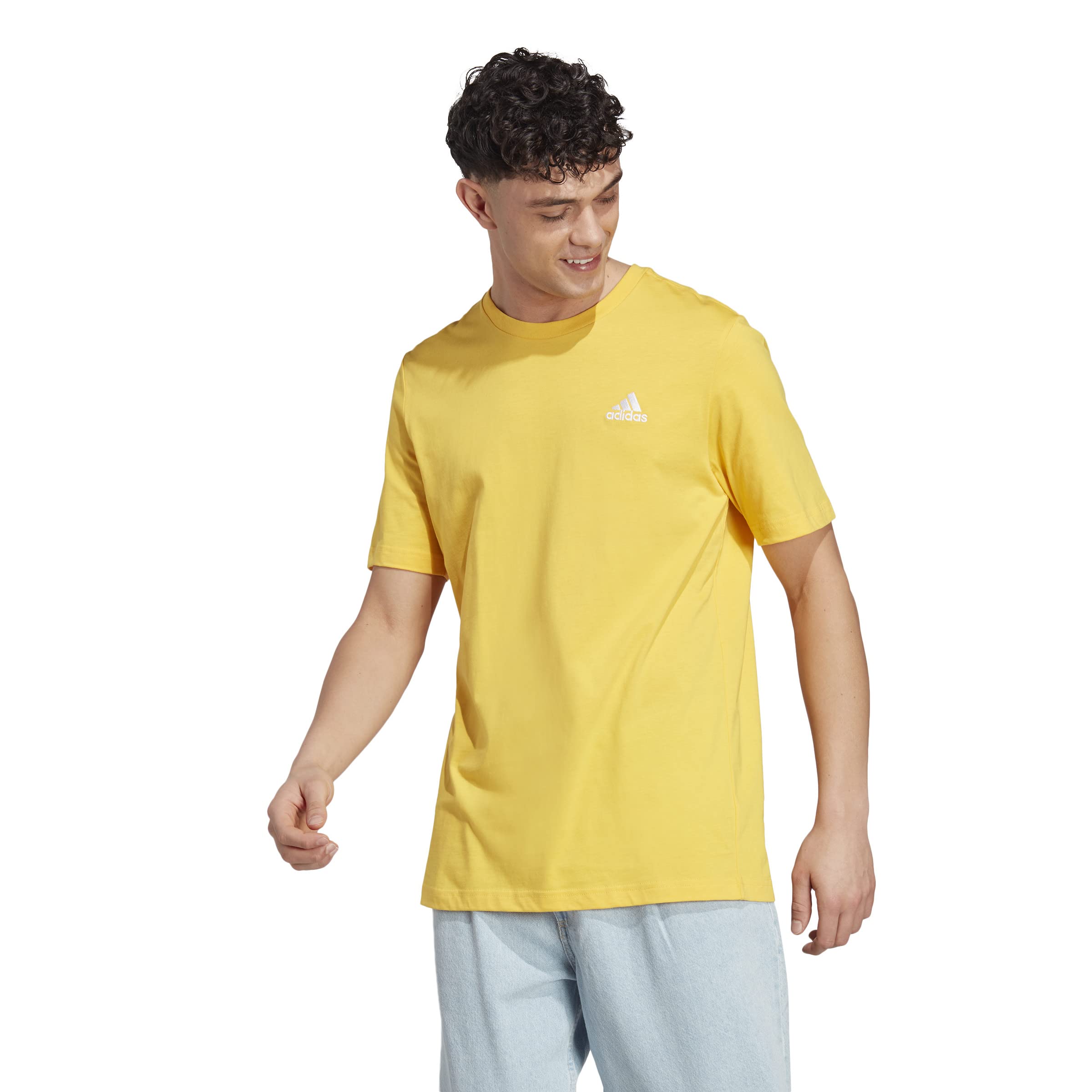 Adidas Essentials Men's Single Jersey Embroidered Small Logo Tee T-Shirt (Pack o