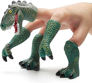 AQKILO Dinosaur Finger Puppet Set, Funny Animal Toy for Stories and Gifts | Weird Stuff Gifts for Dinosaur Fans, Funny Toys, Pretend Play, Storytelling Fun, and Creative Surprises