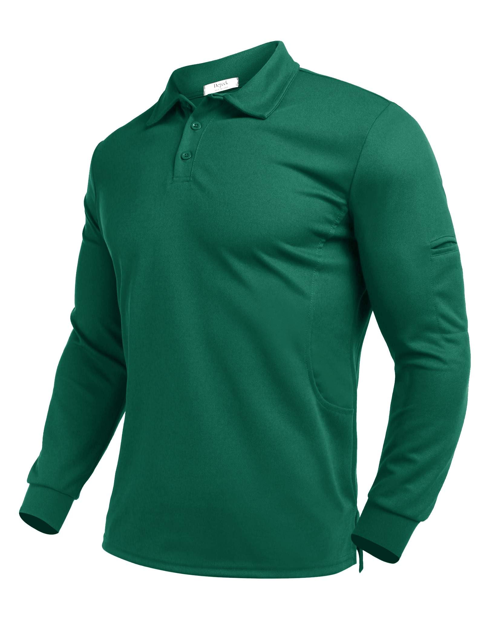 Deyeek Men's Polo Shirts Long Sleeve Golf Polo Shirts for Men Quick Dry UPF 50+ 