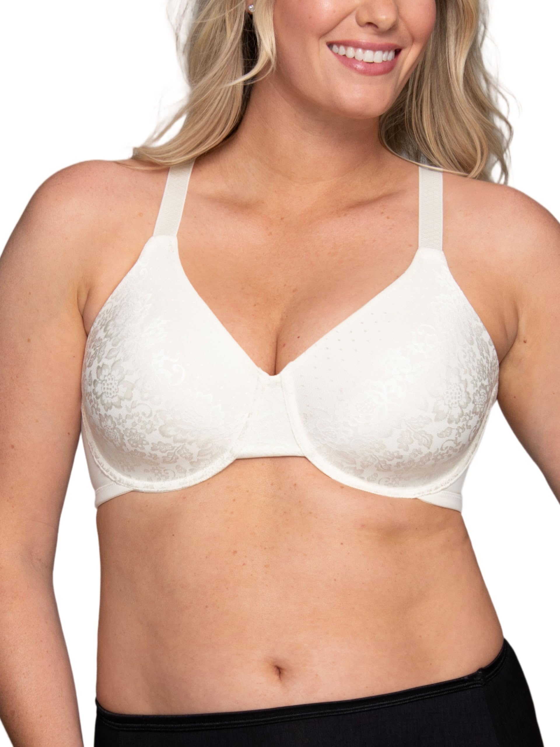 Vanity Fair Women's Full Figure Beauty Back Smoothing Bra, 4 Way Stretch Fabric,