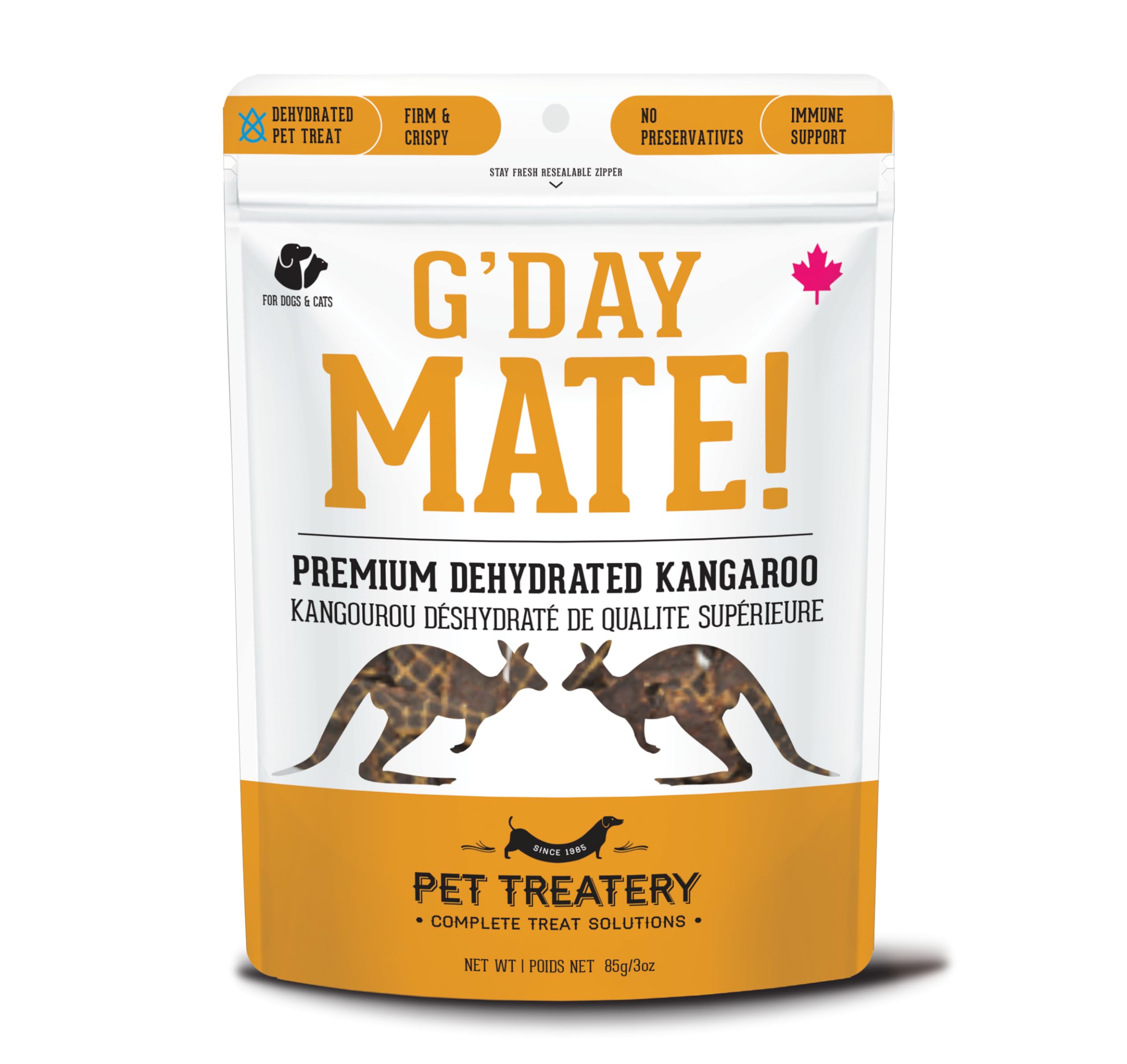 The Granville Island Pet Treatery Dehydrated Kangaroo Treats for Dogs & Cats (85