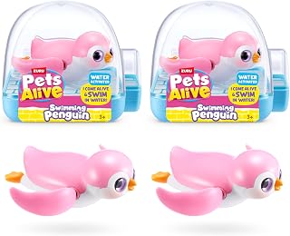 Pets Alive Swimming Penguin 2 Pack by ZURU | Real swimming & gliding action, water-activated, 3 to collect, interactive pet toy, collect them all, ages 3+, gift for kids