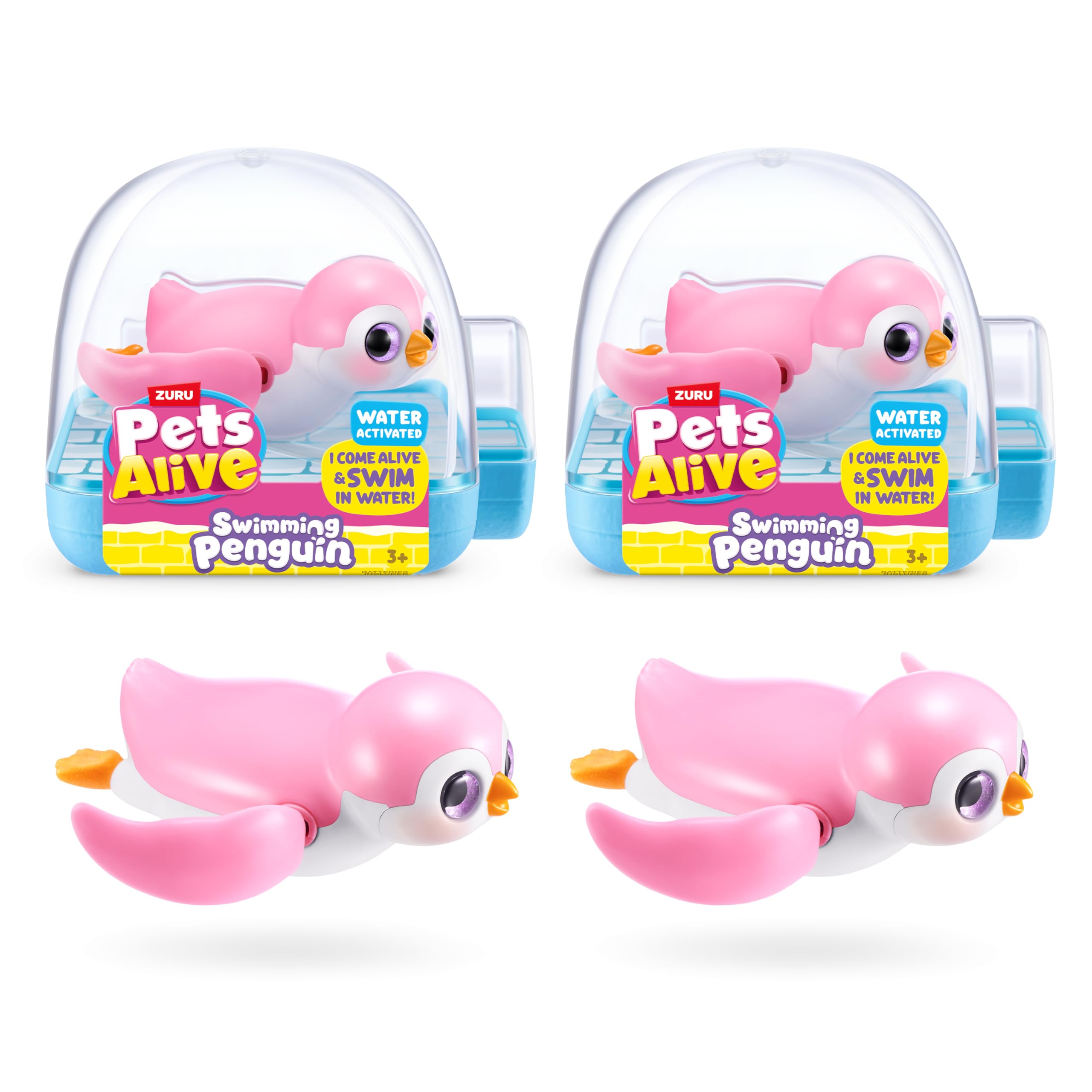 Pets Alive Swimming Penguin 2 Pack by ZURU | Real swimming & gliding action, wat