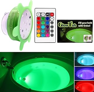GlowTub Underwater Remote Controlled LED Color Changing Light for Bathtub or spa - Battery Operated - Size 2.75 in.
