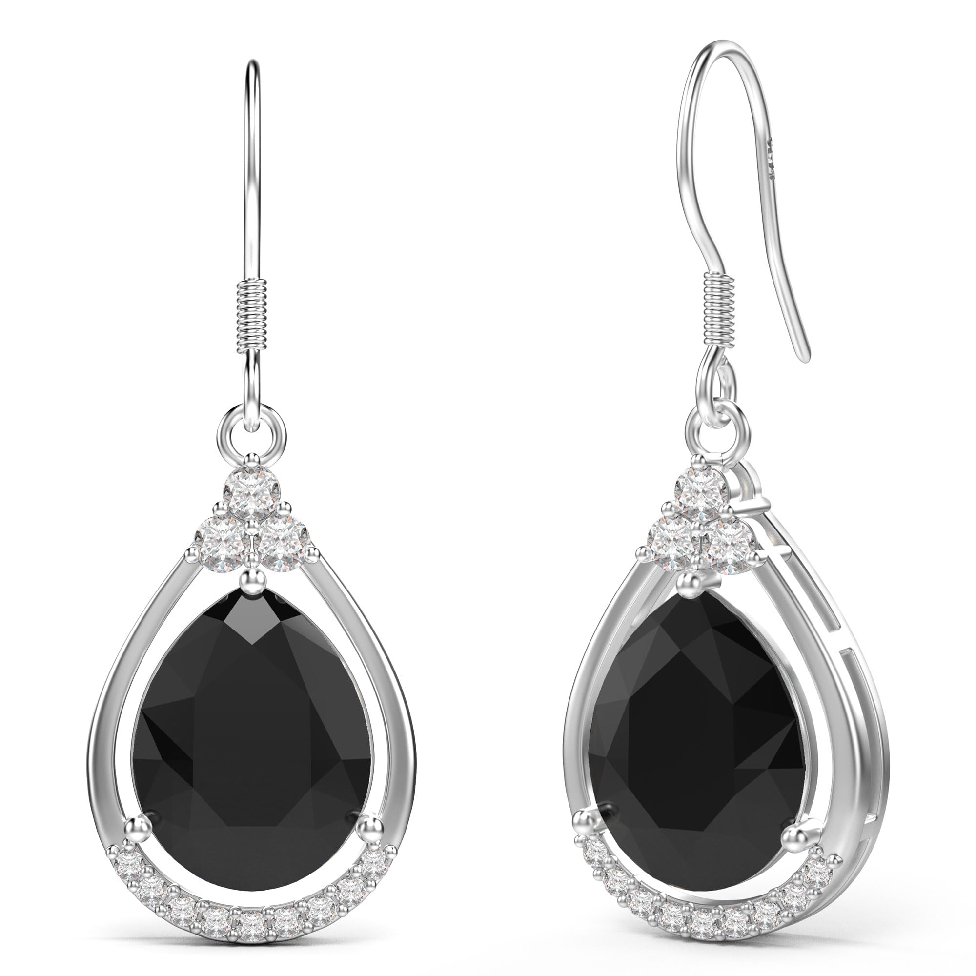Pear Cut Cubic Zirconia Teardrop Dangle Drop Earrings for Women