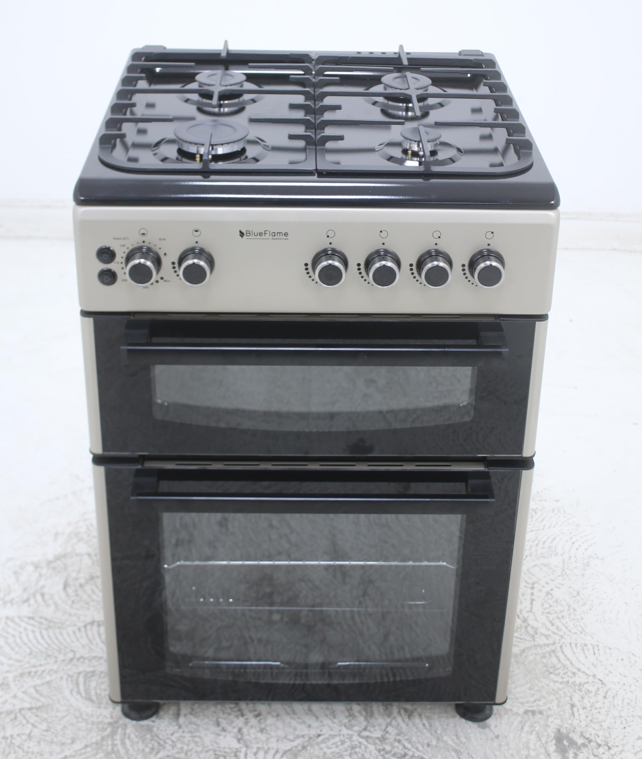 BlueFlame DG6402XPZU 60 cm Freestanding Gas Cooker With Double Cavity Oven - Sil