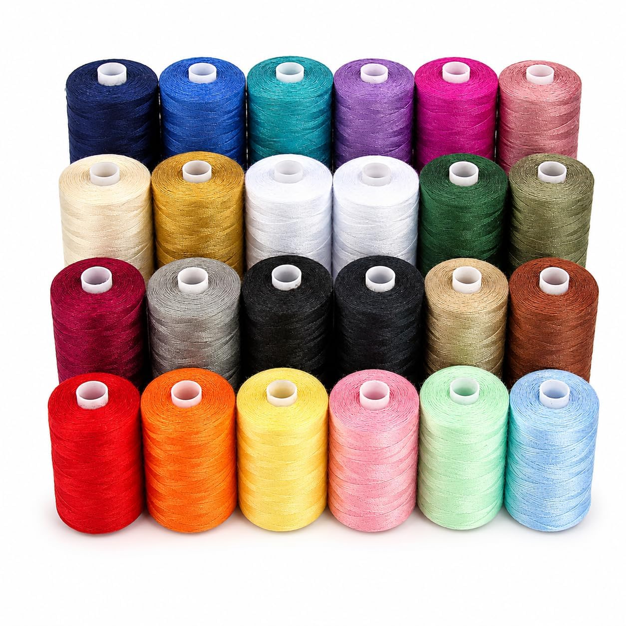 BlesSew Sewing Machine Thread – 24 Spools, 1000 Yards Each – All Purpose Polyest