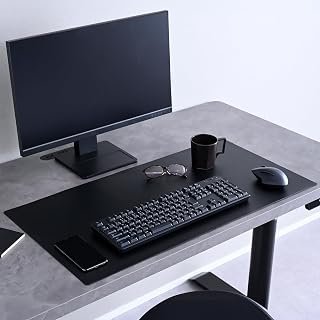 Yamazen DUM-8040S(BK) Desk Mat, Desk Mat, Anti-Scratch, Protective Sheet, 31.5 x 15.7 inches (80 x 40 cm), 0.05 inches (1.35 mm) Thick, Can Be Cut with Scissors, Heat Resistant, Cold Resistant, Mouse