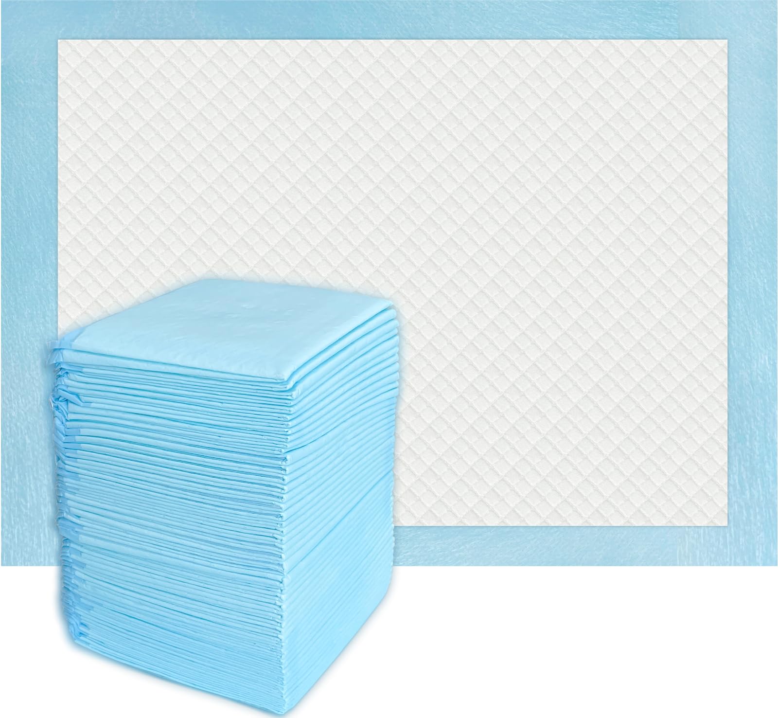 50 Count Super Absorbency Disposable Underpads, 17” x 13” | Leakproof Quick Dryi