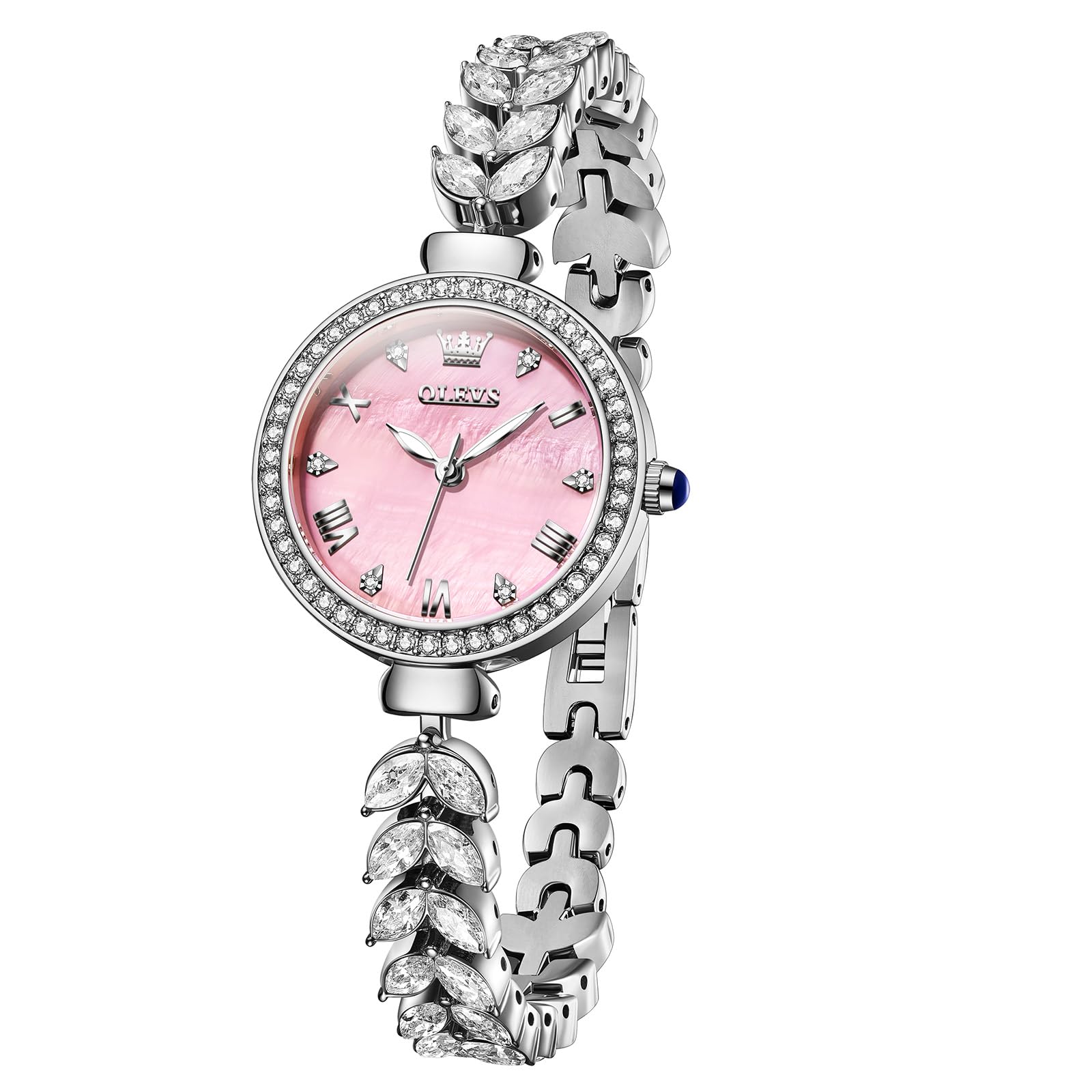 OLEVS Orologio da donna elegante stile gioiello, bracciale con perle