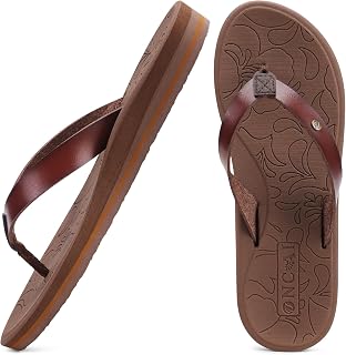 ONCAI Women's Flip Flops Comfortable Arch Support Yoga Mat Summer Beach Walking Thong Cushion Sandals Ladies Outdoor Vacation Essentials Slide Shoes Rubber Soles US Size 5-11