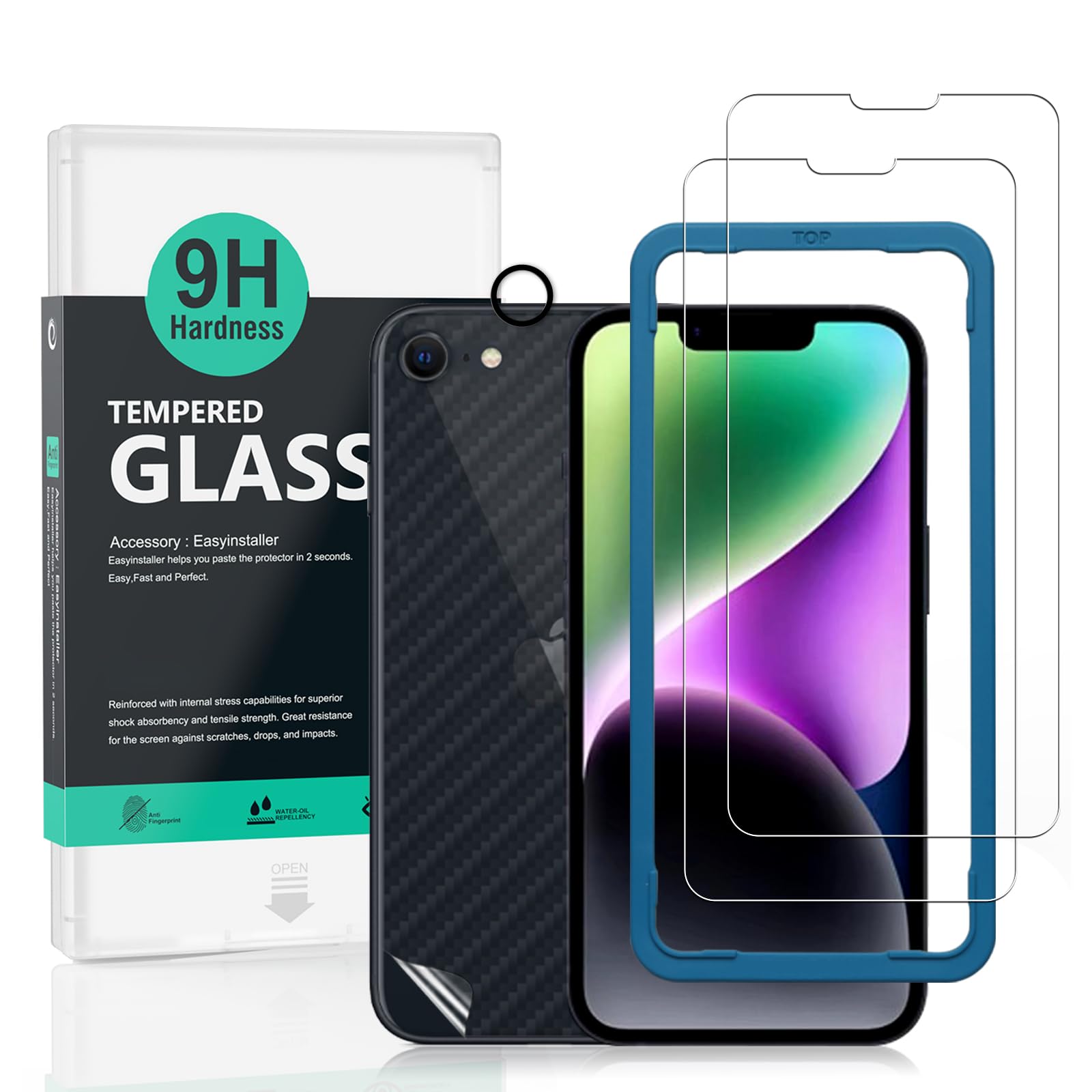 Ibywind Screen Protector for iPhone 16e/iPhone 17e, 2 Pieces 9H Hardness Tempere