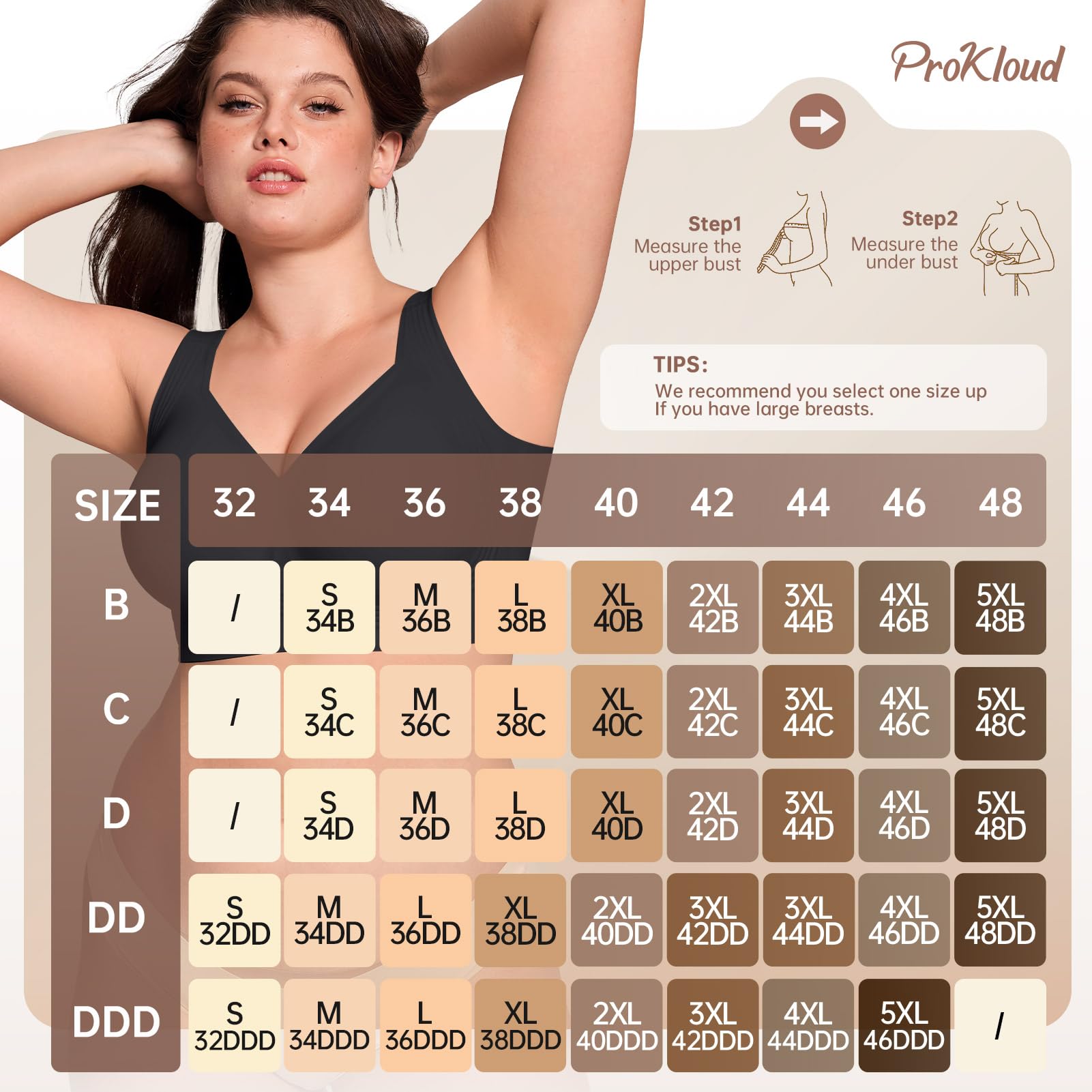 Wireless Bras for Women No Underwire Full Support Push Up Sports Bras Comfortabl