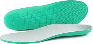 riemot Comfort Foam Shoe Insoles Arch Support Insoles for Men Women Sports Insole for Shock Absorption and Cushioning Breathable Shoe Soles for Sneakers, Grey, EU 36